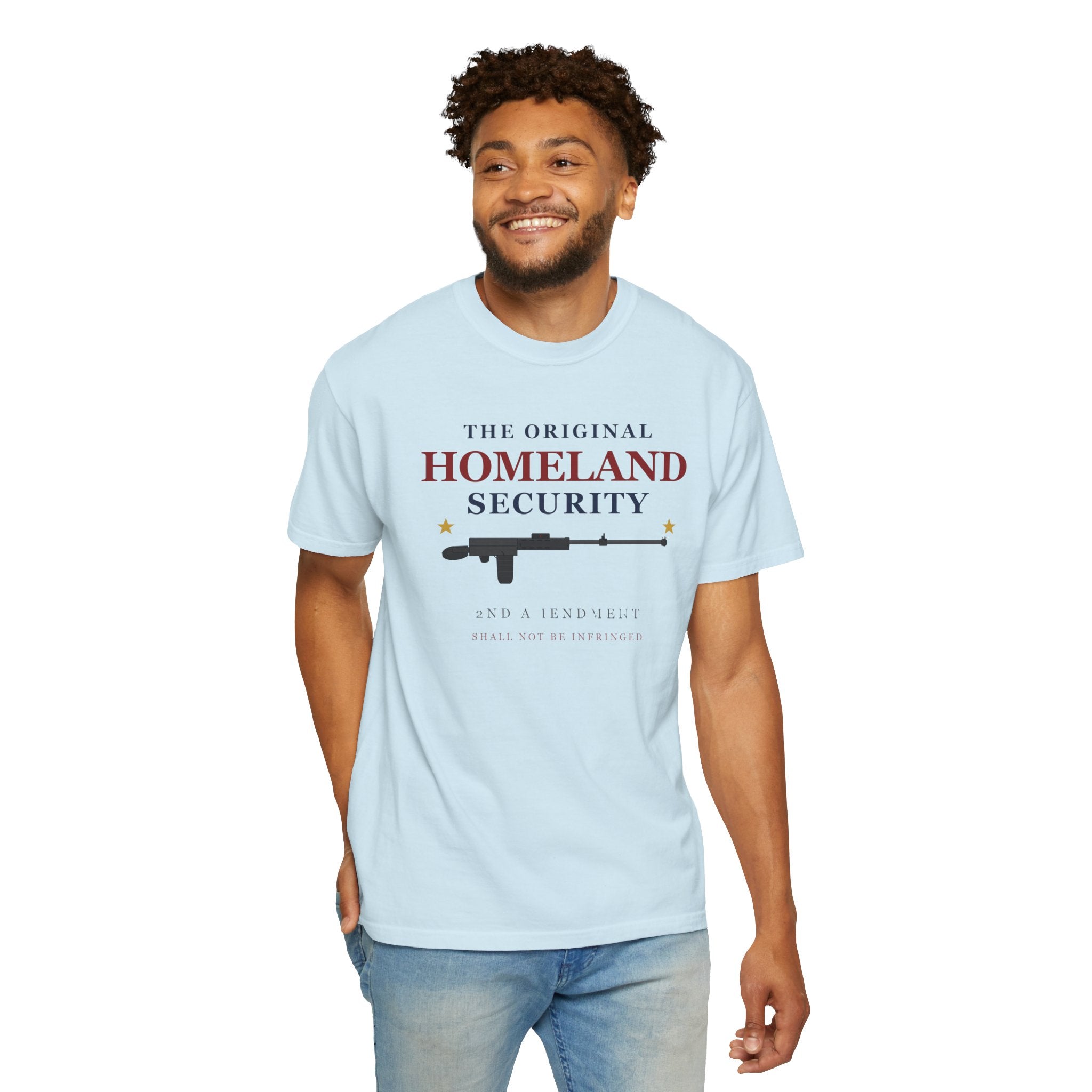 Homeland Security Rifle Graphic T-Shirt — Patriotic Defender Tee