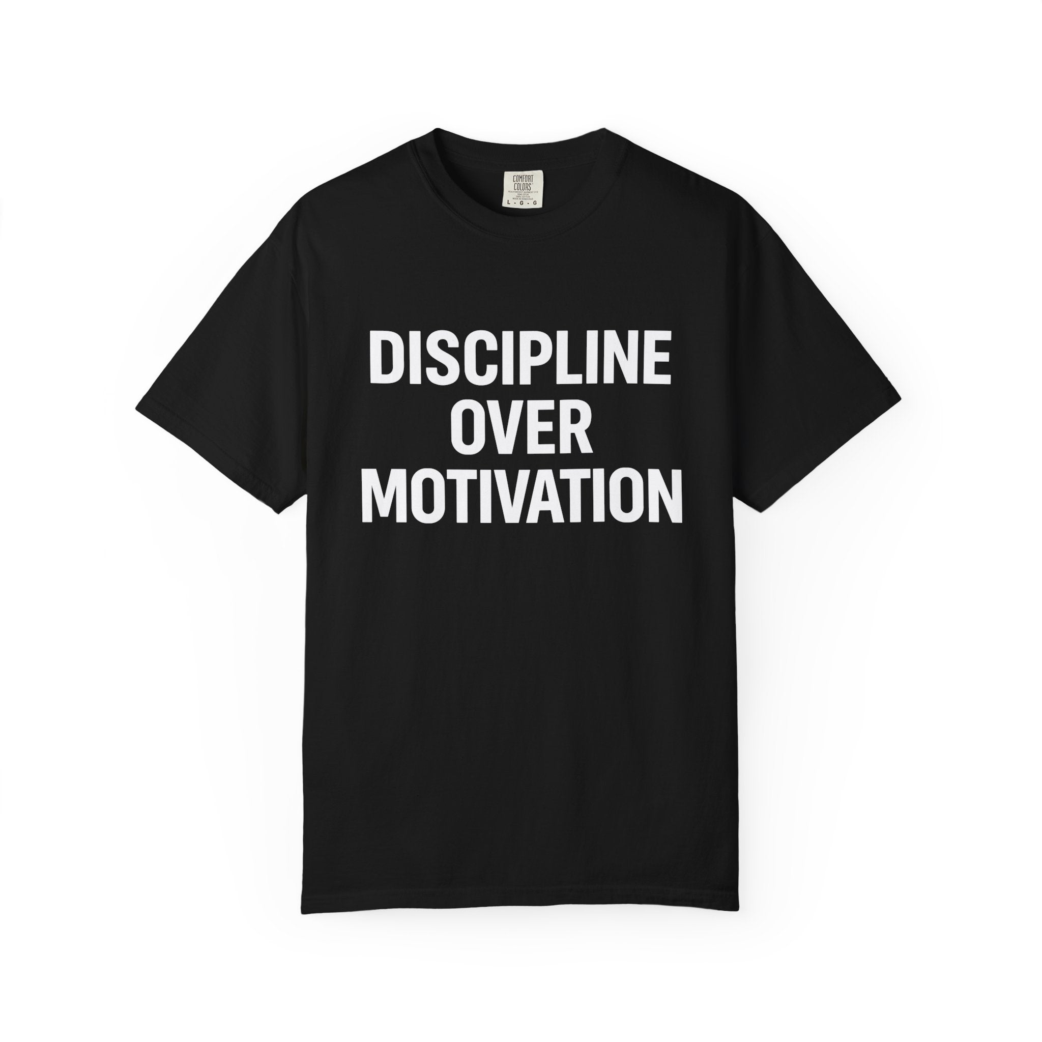 Discipline Over Motivation T-Shirt — Motivational Gym Tee for Fitness & Productivity