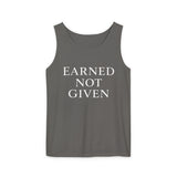 Earned Not Given Tank Top — Motivational Fitness Graphic Tank