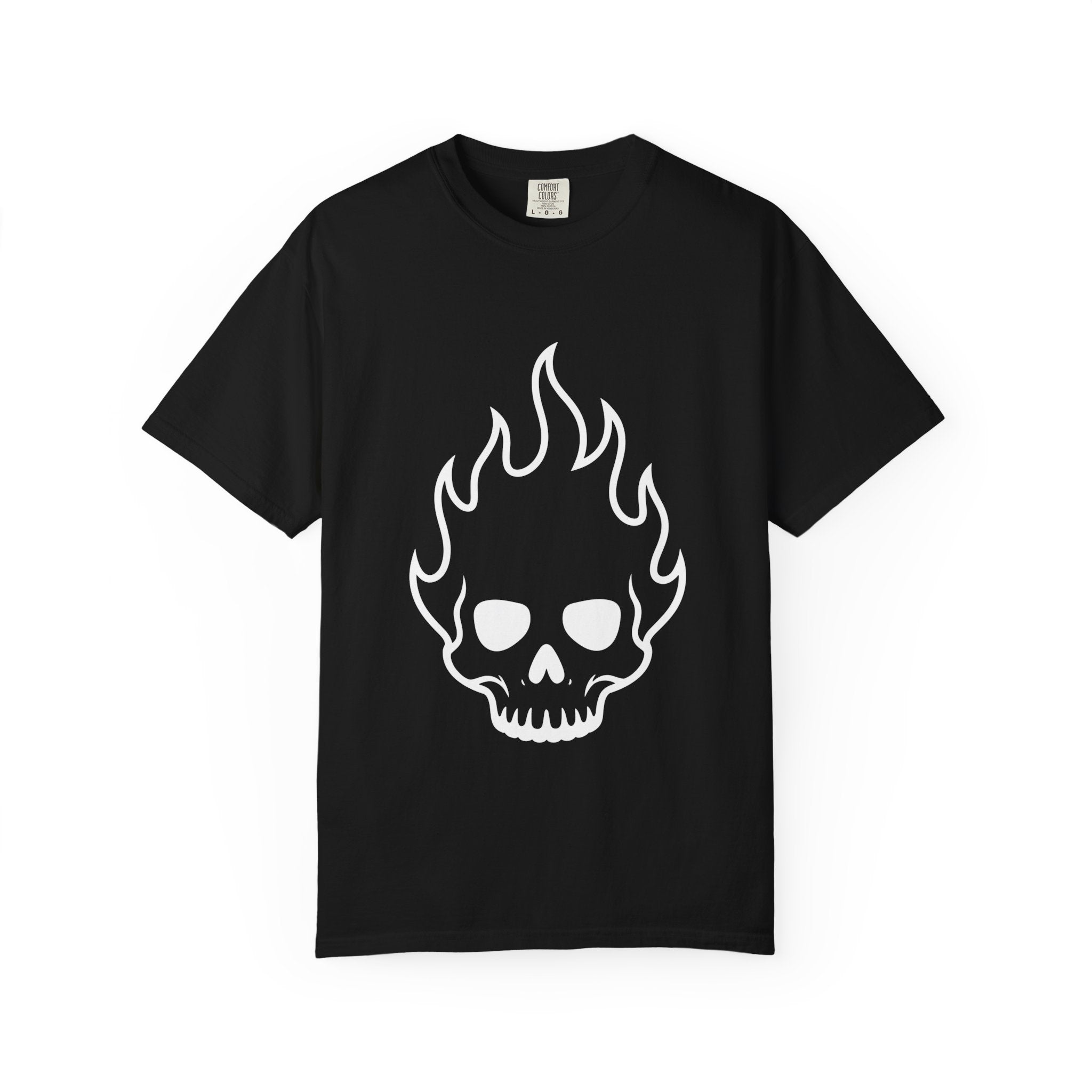 Flaming Skull Graphic T-Shirt