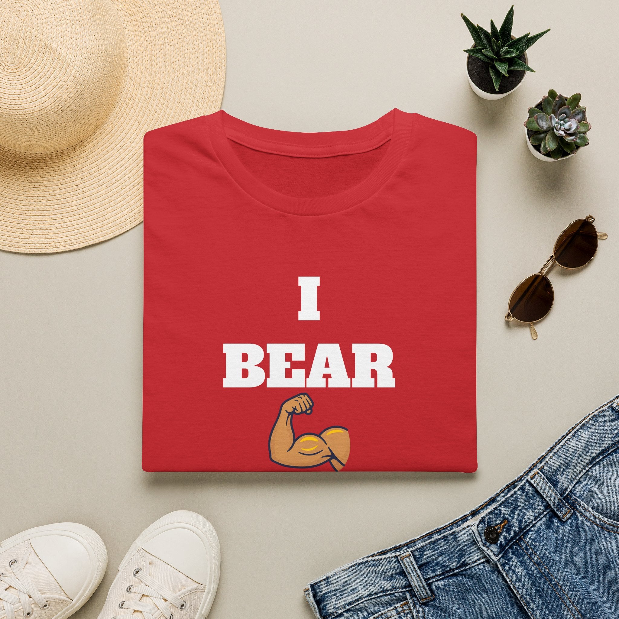 Bear Arms T-Shirt — "I Bear Arms" Funny Patriotic Rifle Tee