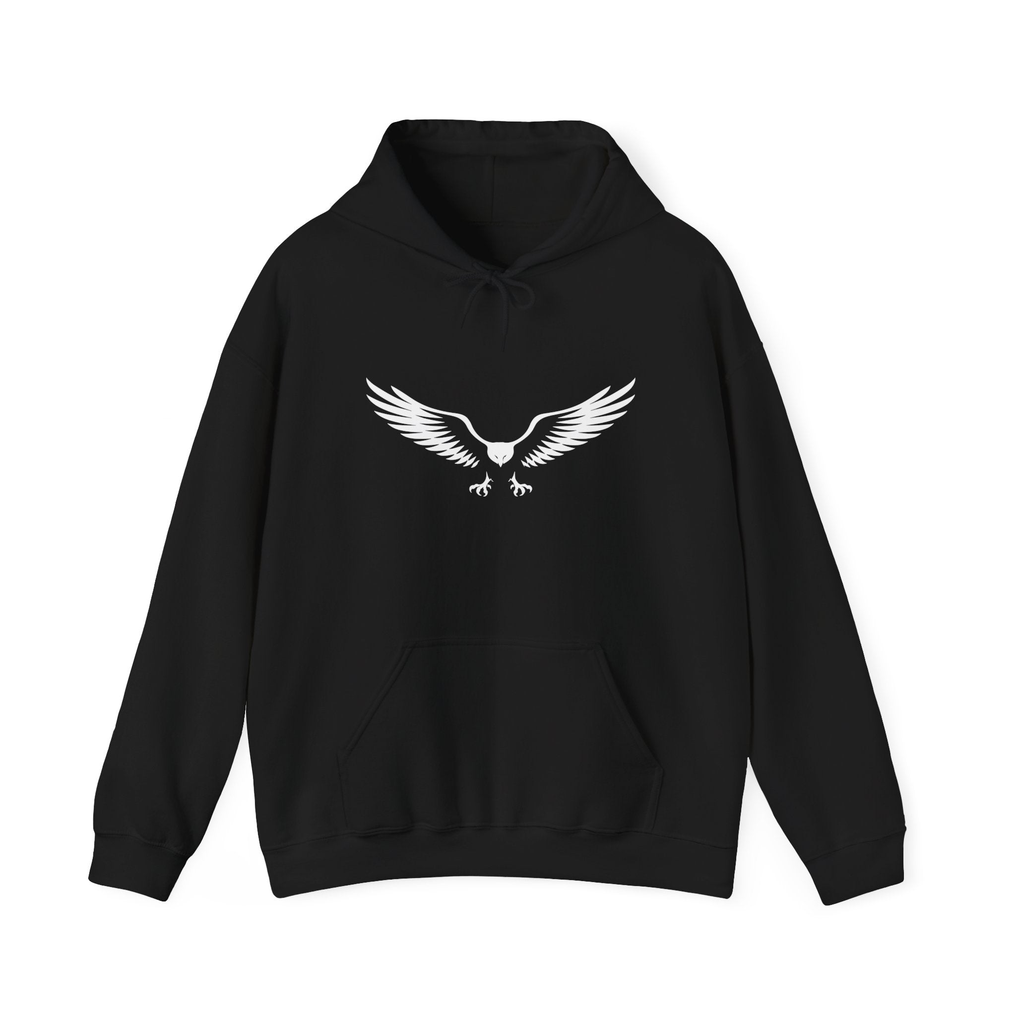 Eagle Wings Hoodie – Minimalist White Soaring Bird Pullover